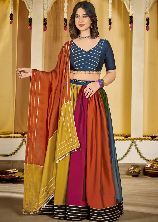 Multicolor Embroidered Lehenga Choli