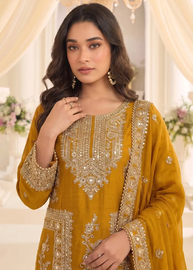 Chinnon Embroidered Sharara Suit Series