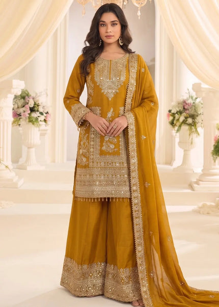 Chinnon Embroidered Sharara Suit Series
