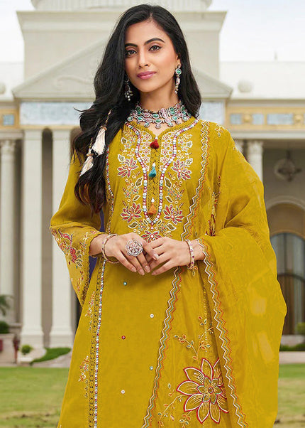 Sequins Embroidered Pant Style Suit