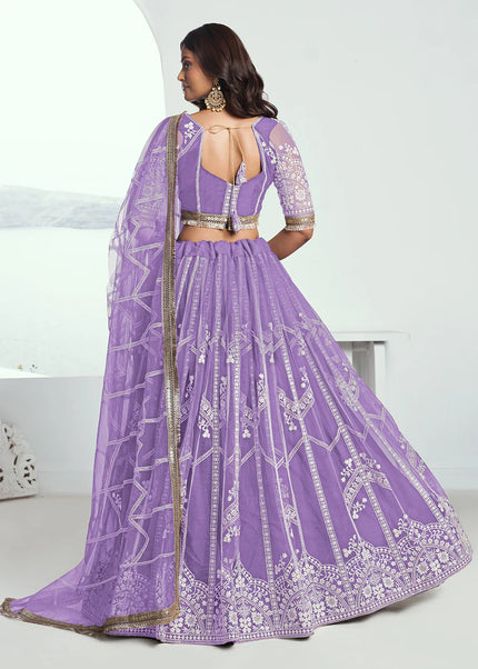 Light Purple Embroidered Lehenga Choli