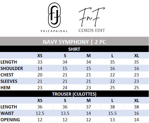 Faiza Faisal | Fnf Co-ord Edit - Navy Symphony