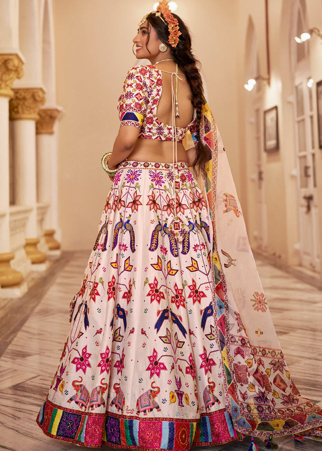 Offwhite Embroidered Lehenga Choli
