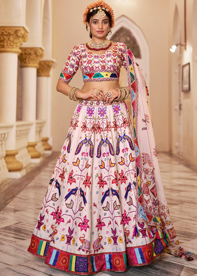 Offwhite Embroidered Lehenga Choli