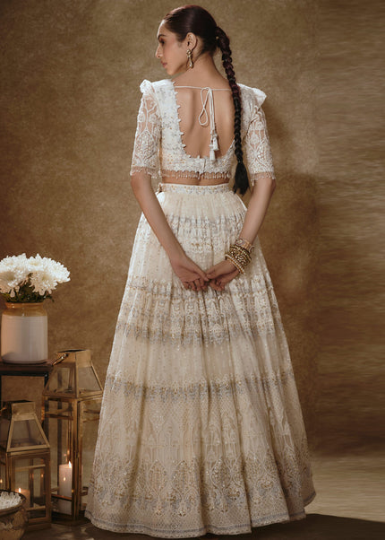 Offwhite Embroidered Lehenga Choli