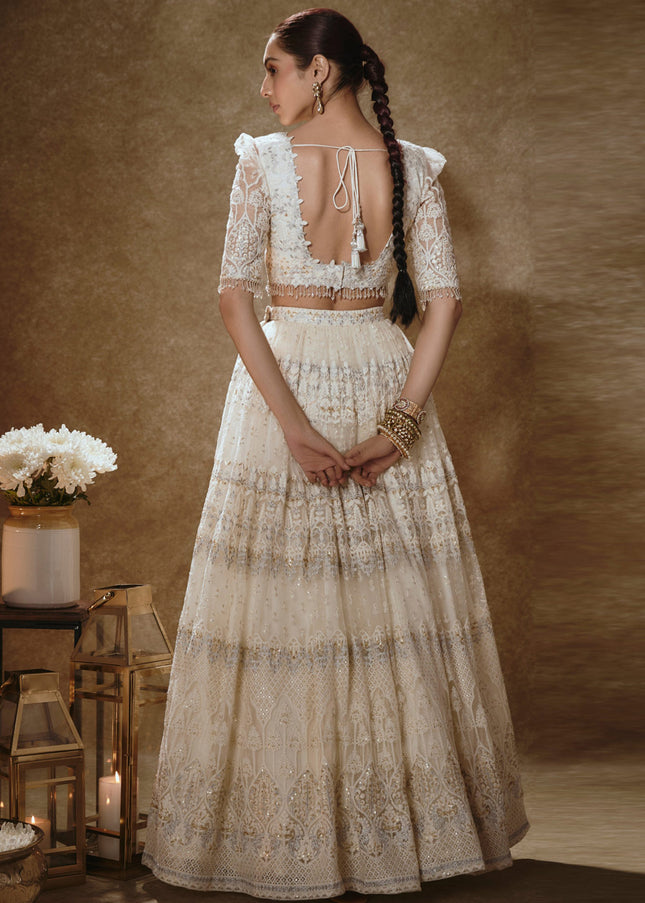 Offwhite Embroidered Lehenga Choli