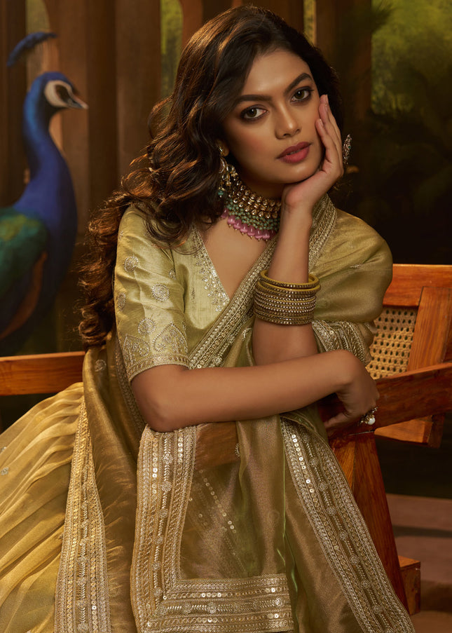 Sea Green Embroidered Lehenga Choli