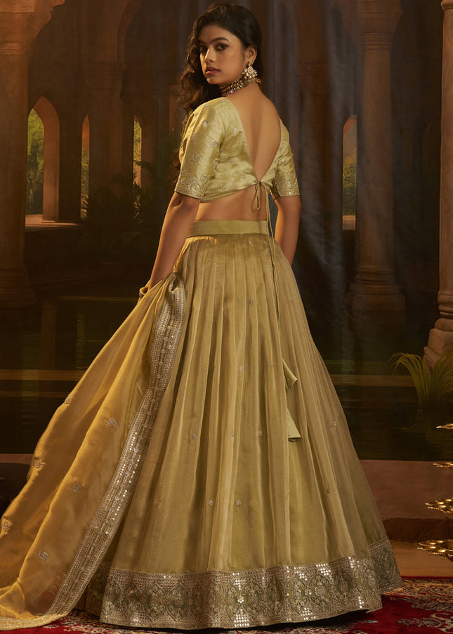 Sea Green Embroidered Lehenga Choli