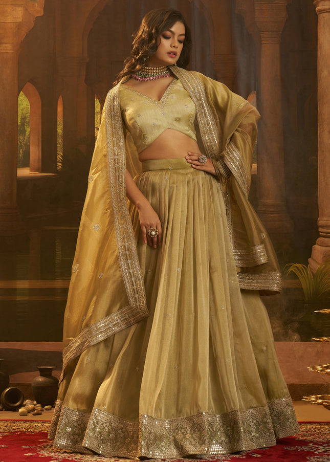 Sea Green Embroidered Lehenga Choli