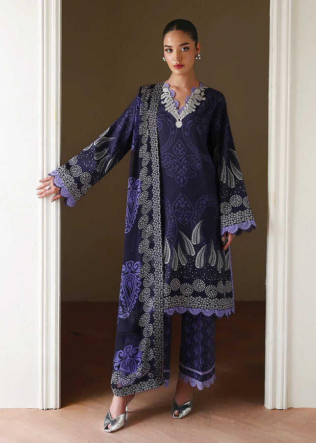 Roheenaz | Eclat Garden Printed Lawn - Orchid Garden