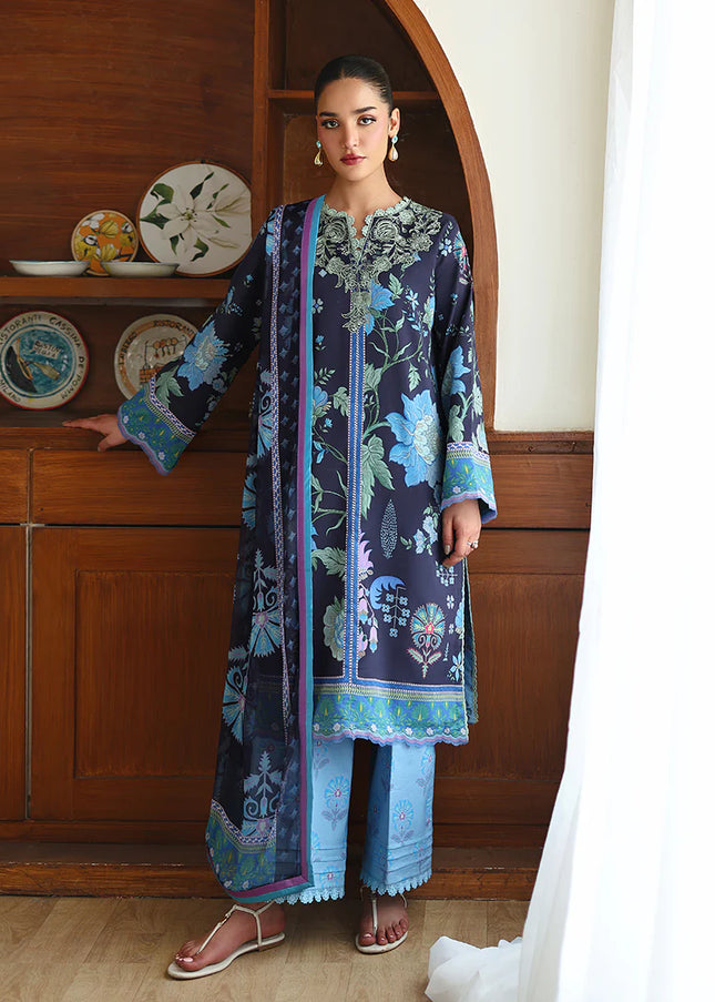Roheenaz | Eclat Garden Printed Lawn - Orchid Meadow