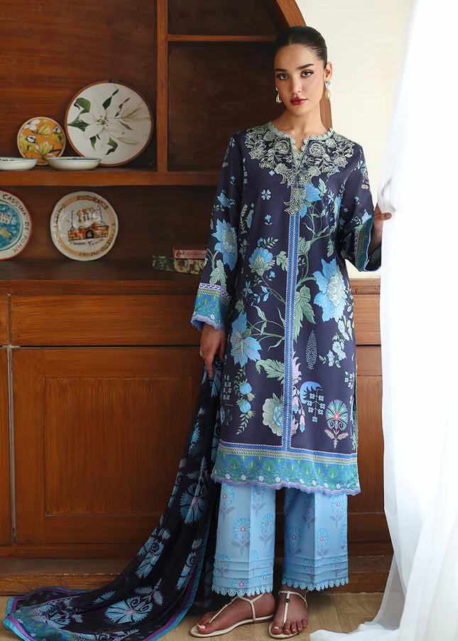 Roheenaz | Eclat Garden Printed Lawn - Orchid Meadow