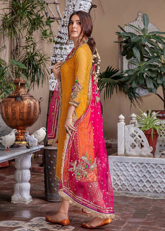 Crinkle Chiffon Hand Embroidered P-232