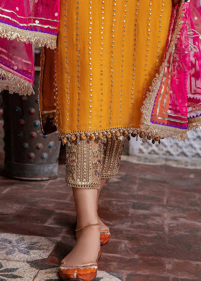 Crinkle Chiffon Hand Embroidered P-232