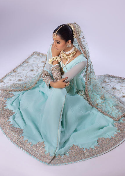 Crinkle Chiffon Hand Embroidered P-256