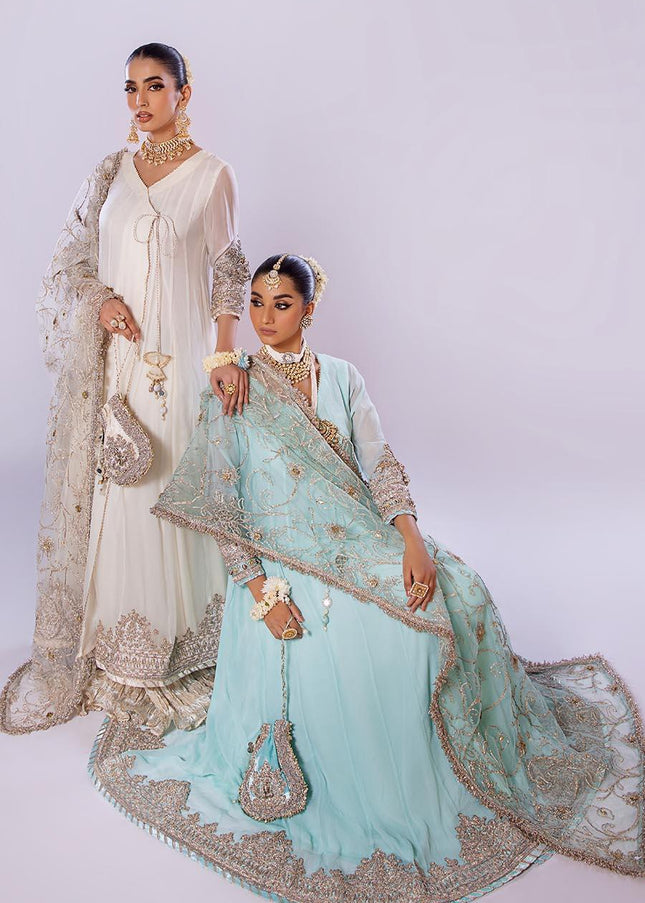 Crinkle Chiffon Hand Embroidered P-256