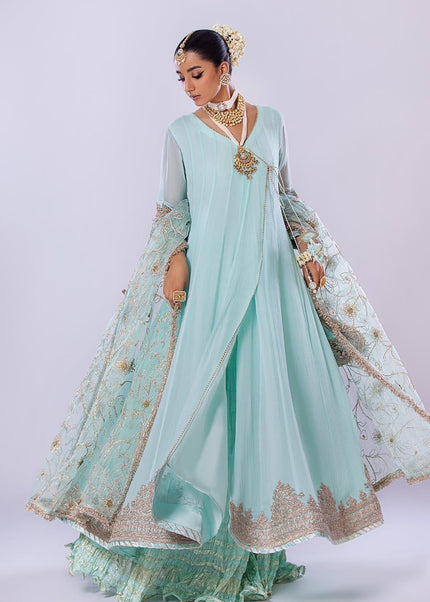 Crinkle Chiffon Hand Embroidered P-256