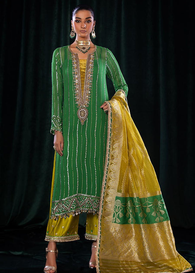 Crinkle Chiffon Hand Embroidered P-257