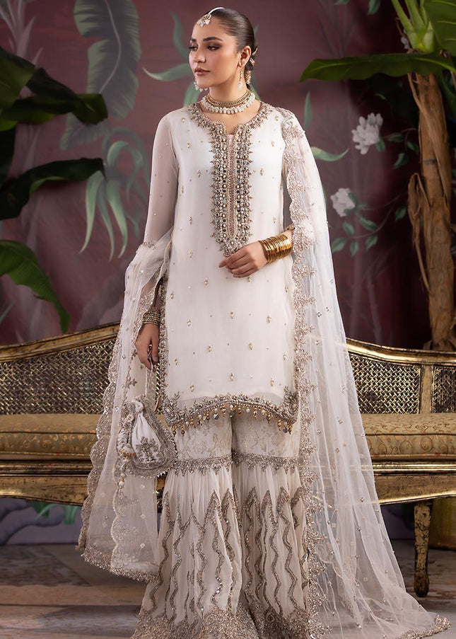 Crinkle Chiffon Hand Embroidered P-267