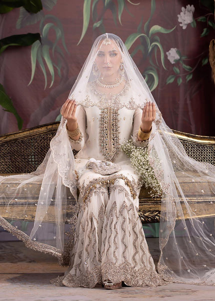 Crinkle Chiffon Hand Embroidered P-267