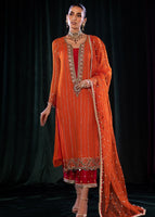 S / Orange / Net Mukaish