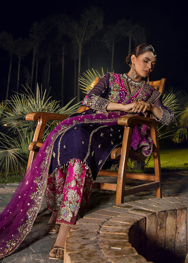 Crinkle Chiffon Hand Embroidered P-263