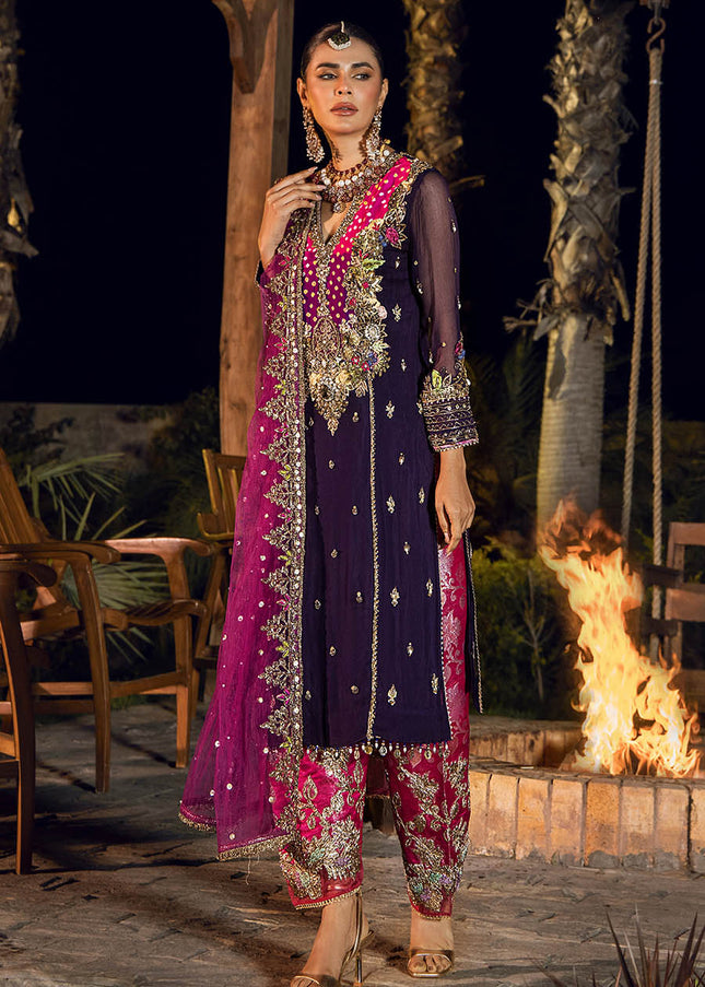 Crinkle Chiffon Hand Embroidered P-263