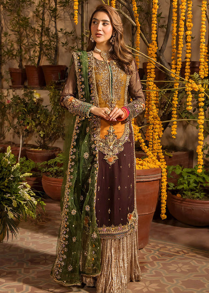 Crinke Chiffon Hand Embroidered P-265