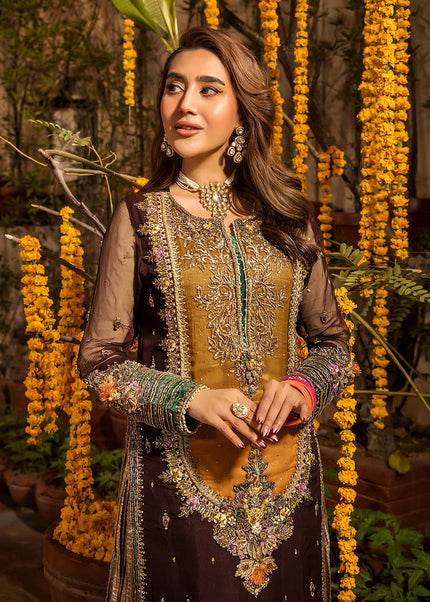 Crinke Chiffon Hand Embroidered P-265