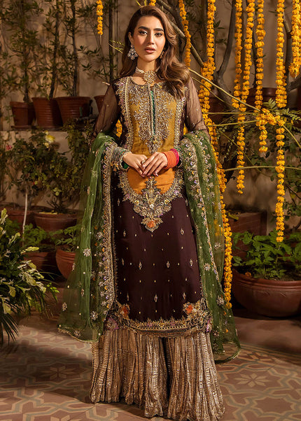 Crinke Chiffon Hand Embroidered P-265