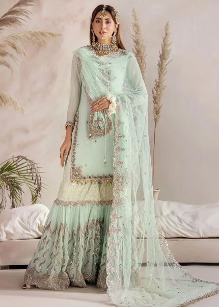 Crinkle Chiffon Hand Embroidered P-267