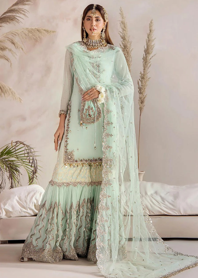 Crinkle Chiffon Hand Embroidered P-267