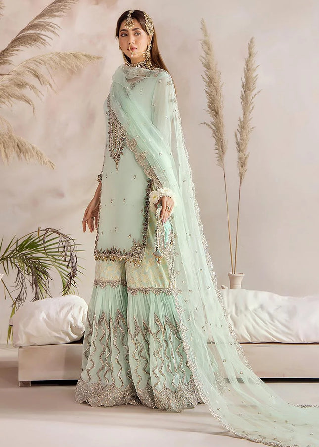 Crinkle Chiffon Hand Embroidered P-267