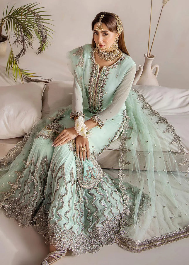 Crinkle Chiffon Hand Embroidered P-267