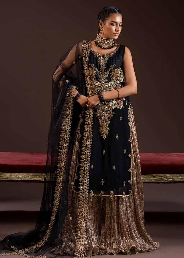 Crinkle Chiffon Hand Embroidered P-280