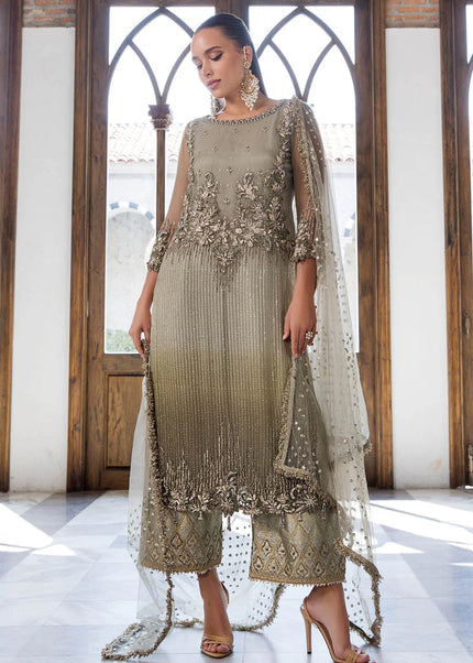 Chiffon Hand Embroidered P-282