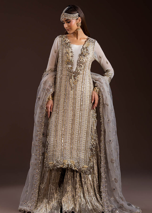 Crinkle Chiffon Hand Embroidered P-288