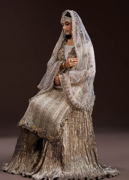 Crinkle Chiffon Hand Embroidered P-288