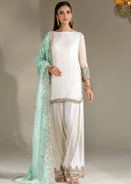 Crinkle Chiffon Hand Embroidered P-294