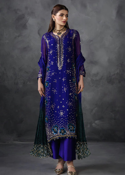 Crinkle Chiffon Hand Embroidered P-296