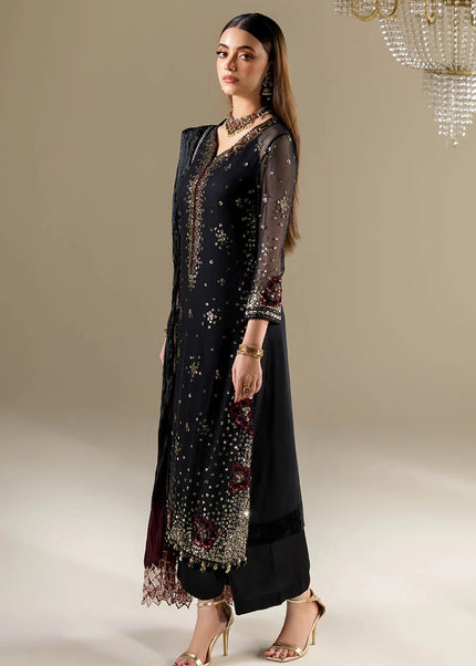 Crinkle Chiffon Hand Embroidered P-296