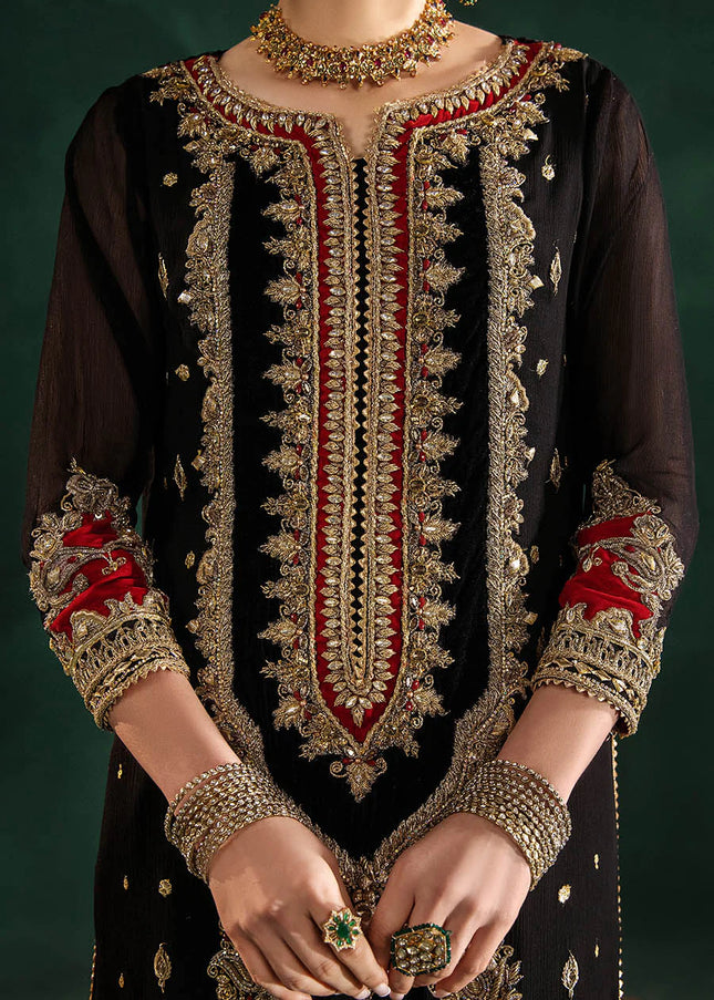 Crinkle Chiffon Hand Embroidered P-301