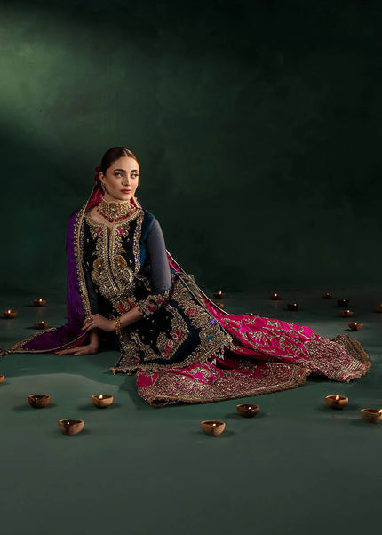 Crinkle Chiffon Hand Embroidered P-306