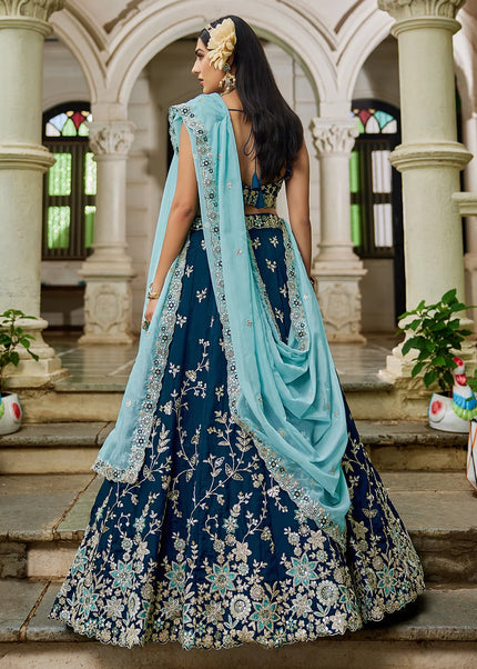 Rangoli Silk Embroidered Lehenga Choli Series