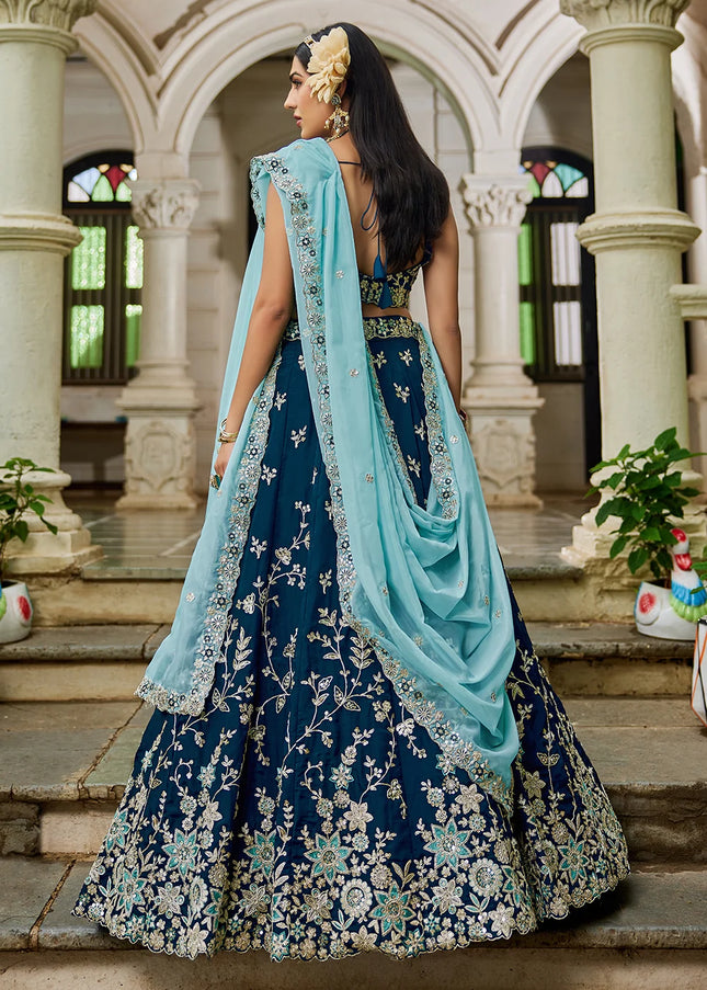 Rangoli Silk Embroidered Lehenga Choli Series