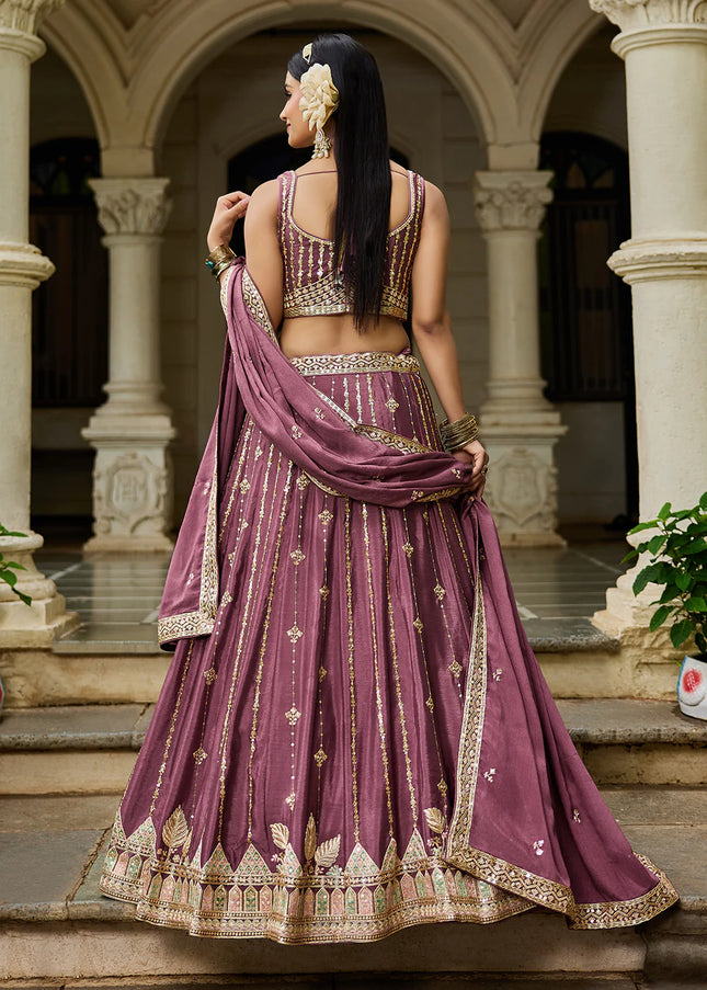 Pink Embroidered Lehenga Choli