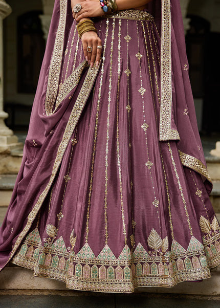 Pink Embroidered Lehenga Choli