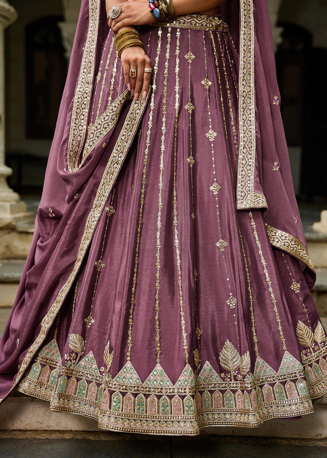 Pink Embroidered Lehenga Choli
