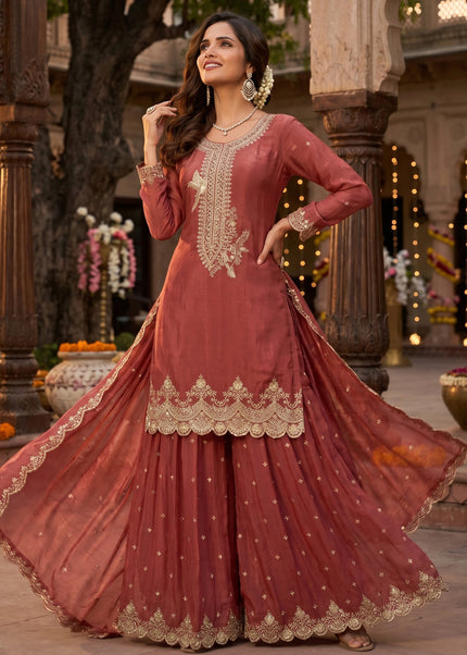 Silk Embroidered Gharara Suit Series