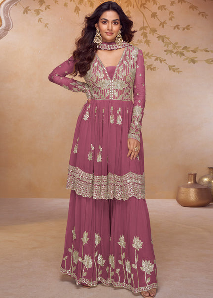 Chinnon Embroidered Sharara Suit Series
